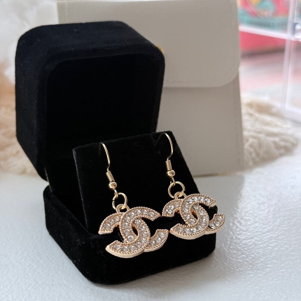 LAST ONE! Vintage CHANEL Crystal Upcycled Earrings : BOGO Sale! ✨